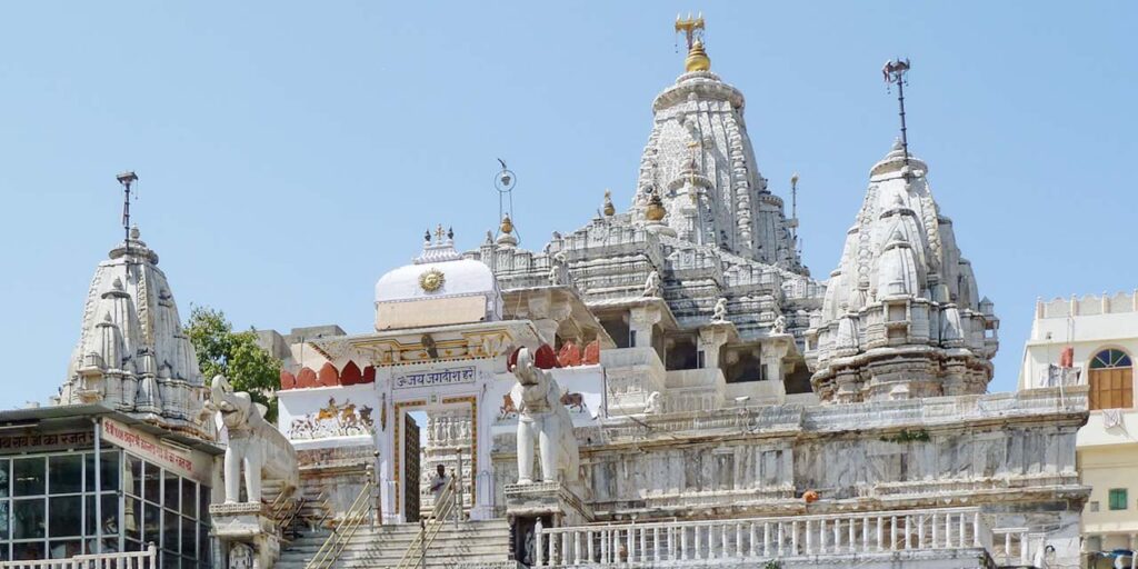 "Jagdish Temple, a prominent landmark in Udaipur, showcasing intricate architecture"